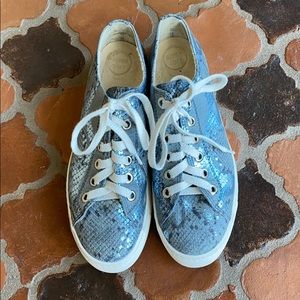 PAUL GREEN ALLY LOW TOP SNAKE SKIN SNEAKER Sz 8